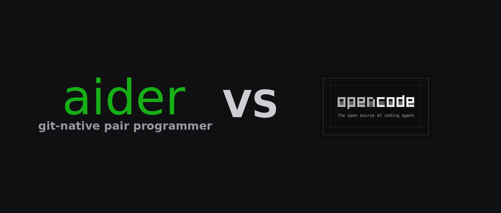 Aider vs opencode: The Open-Source Terminal Agents Compared